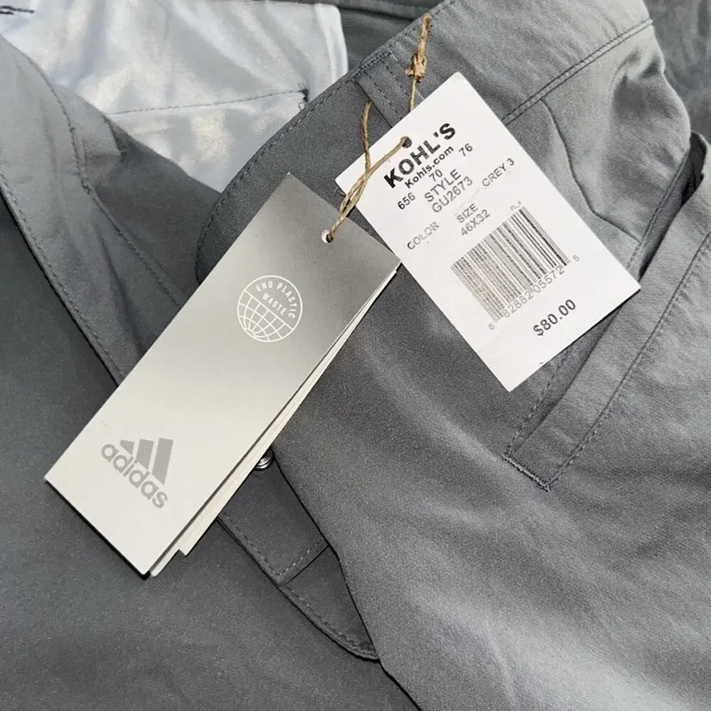 Men’s Adidas Gray Chino Pants Classic Style Size 46